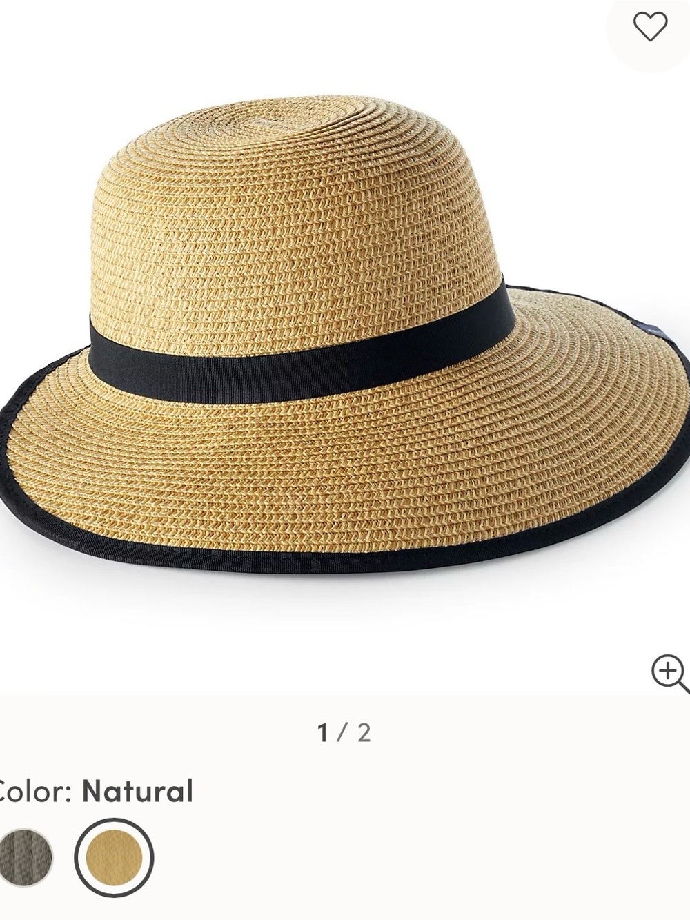 Lands end women’s face saver lay-back straw hat